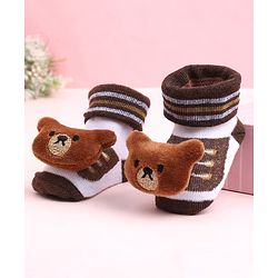 Cute Walk by Babyhug Socks Shoes With Animal Applique - Multicolor