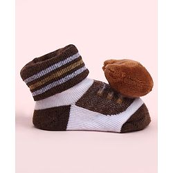Cute Walk by Babyhug Socks Shoes With Animal Applique - Multicolor