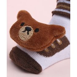 Cute Walk by Babyhug Socks Shoes With Animal Applique - Multicolor
