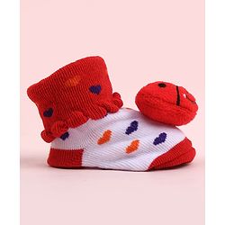 Cute Walk by Babyhug Socks Shoes With Animal Applique - Multicolor