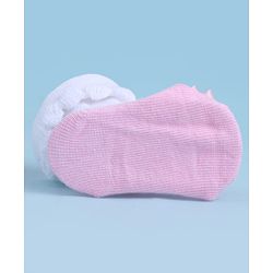 Cute Walk by Babyhug Sock Shoes With Floral Applique - Multicolour