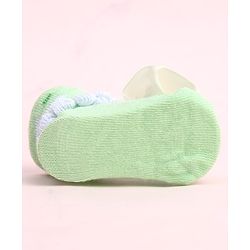 Cute Walk by Babyhug Socks Shoes With Floral Applique - Multicolor