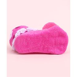 Cute Walk by Babyhug Socks Shoes With Smiley Applique - Multicolor