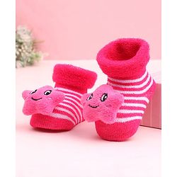 Cute Walk by Babyhug Socks Shoes With Star Applique - Multicolor