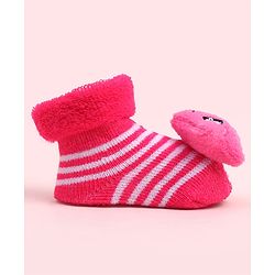 Cute Walk by Babyhug Socks Shoes With Star Applique - Multicolor