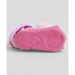 Cute Walk by Babyhug Sock Shoes With Animal Applique & Hearts Design - Multicolour