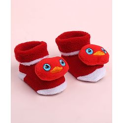 Cute Walk by Babyhug Socks Shoes With Bird Applique - Multicolor