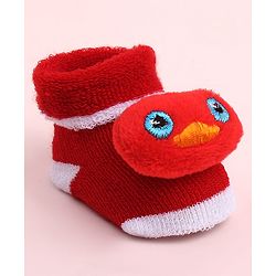 Cute Walk by Babyhug Socks Shoes With Bird Applique - Multicolor
