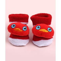 Cute Walk by Babyhug Socks Shoes With Bird Applique - Multicolor
