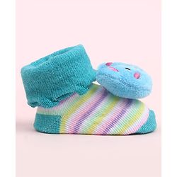 Cute Walk by Babyhug Socks Shoes With Kitty Applique - Multicolor
