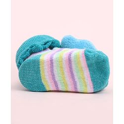 Cute Walk by Babyhug Socks Shoes With Kitty Applique - Multicolor
