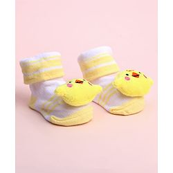 Cute Walk by Babyhug Socks Shoes With Bird Applique - Multicolor