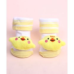 Cute Walk by Babyhug Socks Shoes With Bird Applique - Multicolor