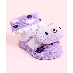 Cute Walk by Babyhug Socks Shoes With Animal Applique - Multicolor