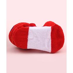 Cute Walk by Babyhug Socks Shoes With Strawberry Applique - Multicolor