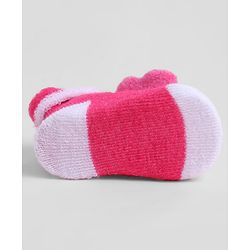 Cute Walk by Babyhug Sock Shoes With Floral Applique - Multicolour