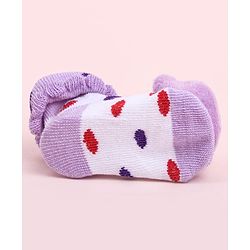 Cute Walk by Babyhug Socks Shoes With Kitty Applique - Multicolor