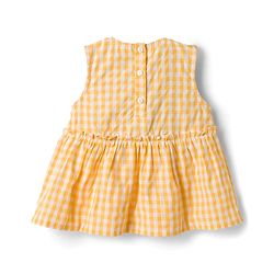 Babyhug Cotton Woven Sleeveless Checks Top & Shorts Co-ord Set - Yellow