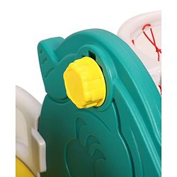 Babyhug 2-in-1 Penguine Slide With Basketball Hoop - Yellow & Blue| Smooth Slide Slide with Extended Landing| Indoor & Outdoor Active Play| Improves Motor Skills, Balance & Coordination| BIS Certified