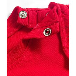 Babyhug Cotton Knit Half Sleeves Top With Starfish Applique - Red