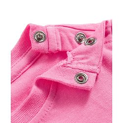 Babyhug Cotton Knit Half Sleeves Rhinestone Star Design Top -Pink