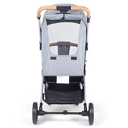 Babyhug AeroGlide Compact Fold Baby Stroller  Grey| One-Hand Fold Safety Harness Reclining Seat Concealed Linked Brake Integrated Trolley Handle Air-cabin Friendly Suspension Wheel 03 Years Grey
