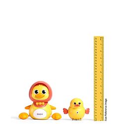 Babyhug Magnetic Crawling Duck Toy Set - Yellow| Music & LED Lights| Dancing Mother Duck| Visual & Auditory Development| Battery Operated| Encourages Crawling| BIS Certified| Gifting Option for 6M+