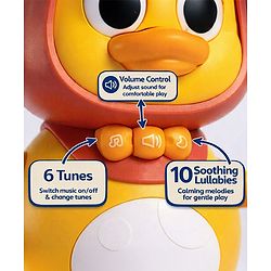 Babyhug Magnetic Crawling Duck Toy Set - Yellow| Music & LED Lights| Dancing Mother Duck| Visual & Auditory Development| Battery Operated| Encourages Crawling| BIS Certified| Gifting Option for 6M+