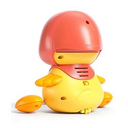 Babyhug Magnetic Crawling Duck Toy Set - Yellow| Music & LED Lights| Dancing Mother Duck| Visual & Auditory Development| Battery Operated| Encourages Crawling| BIS Certified| Gifting Option for 6M+