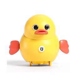 Babyhug Magnetic Crawling Duck Toy Set - Yellow| Music & LED Lights| Dancing Mother Duck| Visual & Auditory Development| Battery Operated| Encourages Crawling| BIS Certified| Gifting Option for 6M+