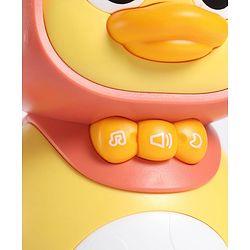 Babyhug Magnetic Crawling Duck Toy Set - Yellow| Music & LED Lights| Dancing Mother Duck| Visual & Auditory Development| Battery Operated| Encourages Crawling| BIS Certified| Gifting Option for 6M+