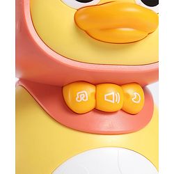 Babyhug Magnetic Crawling Duck Toy Set - Yellow| Music & LED Lights| Dancing Mother Duck| Visual & Auditory Development| Battery Operated| Encourages Crawling| BIS Certified| Gifting Option for 6M+
