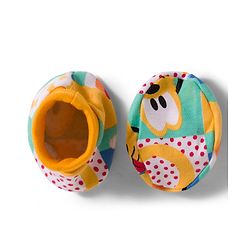 Babyhug Disney 100% Cotton Knit Cap Mittens & Booties Set With Micky Mouse & Friend Print Multicolour - Diameter 16 cm