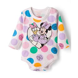 Babyhug Disney Interlock Knit Full Sleeves Onesies With Minnie & Friends Graphics Pack of 3 - Multicolor