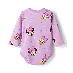 Babyhug Disney Interlock Knit Full Sleeves Onesies With Minnie & Friends Graphics Pack of 3 - Multicolor