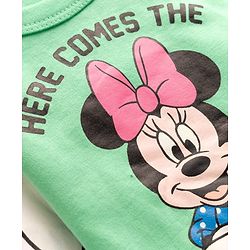 Babyhug Disney Interlock Knit Full Sleeves Rompers With Minnie & Friends Graphics Pack of 3 - Multicolor