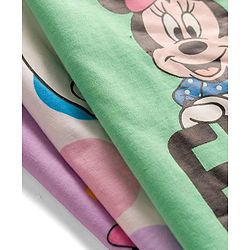 Babyhug Disney Interlock Knit Full Sleeves Rompers With Minnie & Friends Graphics Pack of 3 - Multicolor