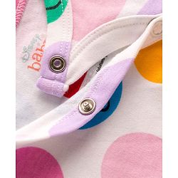 Babyhug Disney Interlock Knit Full Sleeves Rompers With Minnie & Friends Graphics Pack of 3 - Multicolor