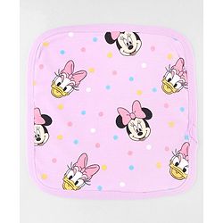 Babyhug Disney Hand & Face Towel with Minnie & Friends Graphic L 33  X B 33 cm Pack of 3 - Pink White & Sea Green