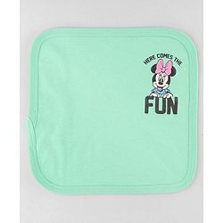 Babyhug Disney Hand & Face Towel with Minnie & Friends Graphic L 33  X B 33 cm Pack of 3 - Pink White & Sea Green