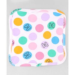 Babyhug Disney Hand & Face Towel with Minnie & Friends Graphic L 33  X B 33 cm Pack of 3 - Pink White & Sea Green