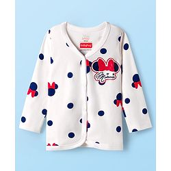 Babyhug Disney 100% Cotton Knit  Full Sleeves Front Open Jhablas With Minnie Mouse Graphic Pack of 3 - Multicolour