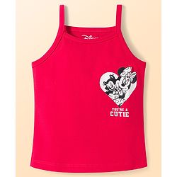 Babyhug Disney Lycra Knit Sleeveless Slips With Minnie Mouse Graphics Pack Of 3 - Blue, White and Red