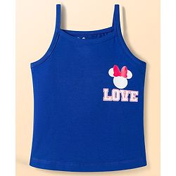 Babyhug Disney Lycra Knit Sleeveless Slips With Minnie Mouse Graphics Pack Of 3 - Blue, White and Red