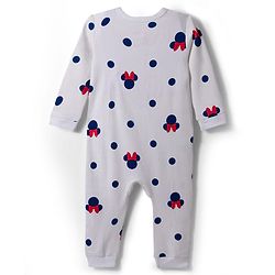 Babyhug Disney Interlock Knit Full Sleeves Romper with Minnie Mouse Graphic Pack of 3- Red Blue & White
