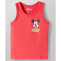 Babyhug Disney Single Jersey Knit Sleeveless Vests With Mickey Mouse And Friends Print Pack of 3 - Multicolor