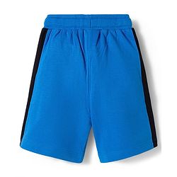Babyhug Disney Terry Knit Above Knee Length Shorts with Mickey Mouse Graphic - Blue