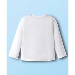 Babyhug Disney Single Jersey Knit Full Sleeves T-Shirt & Pyjama Night Suit With Marie Graphics - White & Red