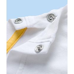 Babyhug Disney Single Jersey Knit Full Sleeves T-Shirt & Pyjama Night Suit With Marie Graphics - White & Red