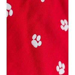 Babyhug Disney Single Jersey Knit Full Sleeves T-Shirt & Pyjama Night Suit With Marie Graphics - White & Red